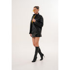 The Nox Black Leather Women Jacket