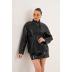 The Nox Black Leather Women Jacket