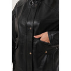 The Nox Black Leather Women Jacket
