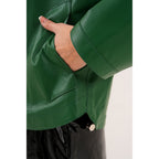 The Calyra Reversible Leather Women Jacket – Emerald Green