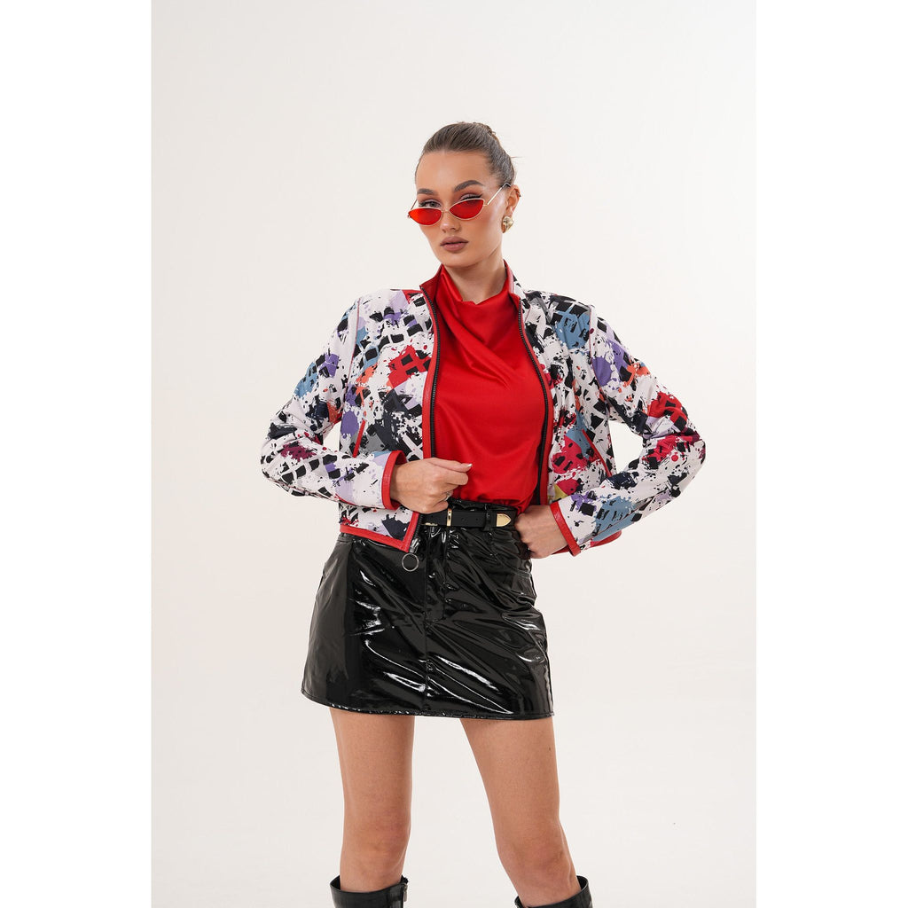 The Elvaris Reversible Red Leather Women Jacket