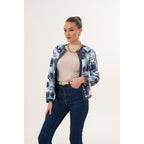 The Nyvessa Reversible Navy Blue Leather Women Jacket