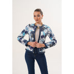 The Nyvessa Reversible Navy Blue Leather Women Jacket