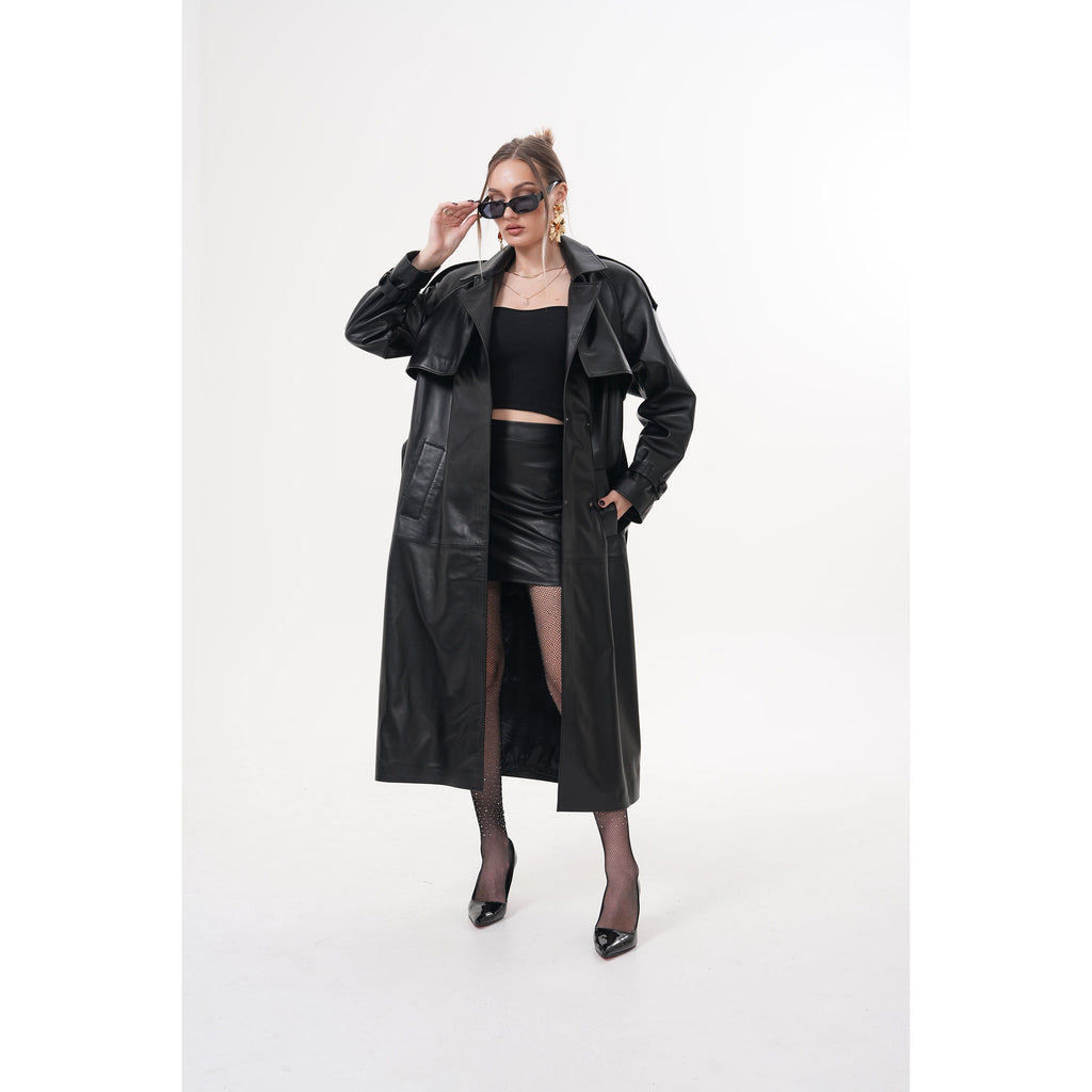 The Raven Black Leather Women Jacket