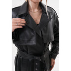 The Raven Black Leather Women Jacket
