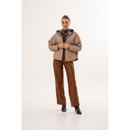 The Calyra Reversible Leather Women Jacket – Taupe