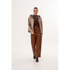 The Calyra Reversible Leather Women Jacket – Taupe