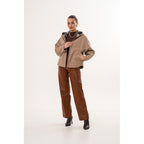 The Calyra Reversible Leather Women Jacket – Taupe