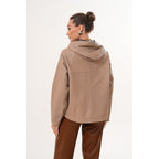 The Calyra Reversible Leather Women Jacket – Taupe