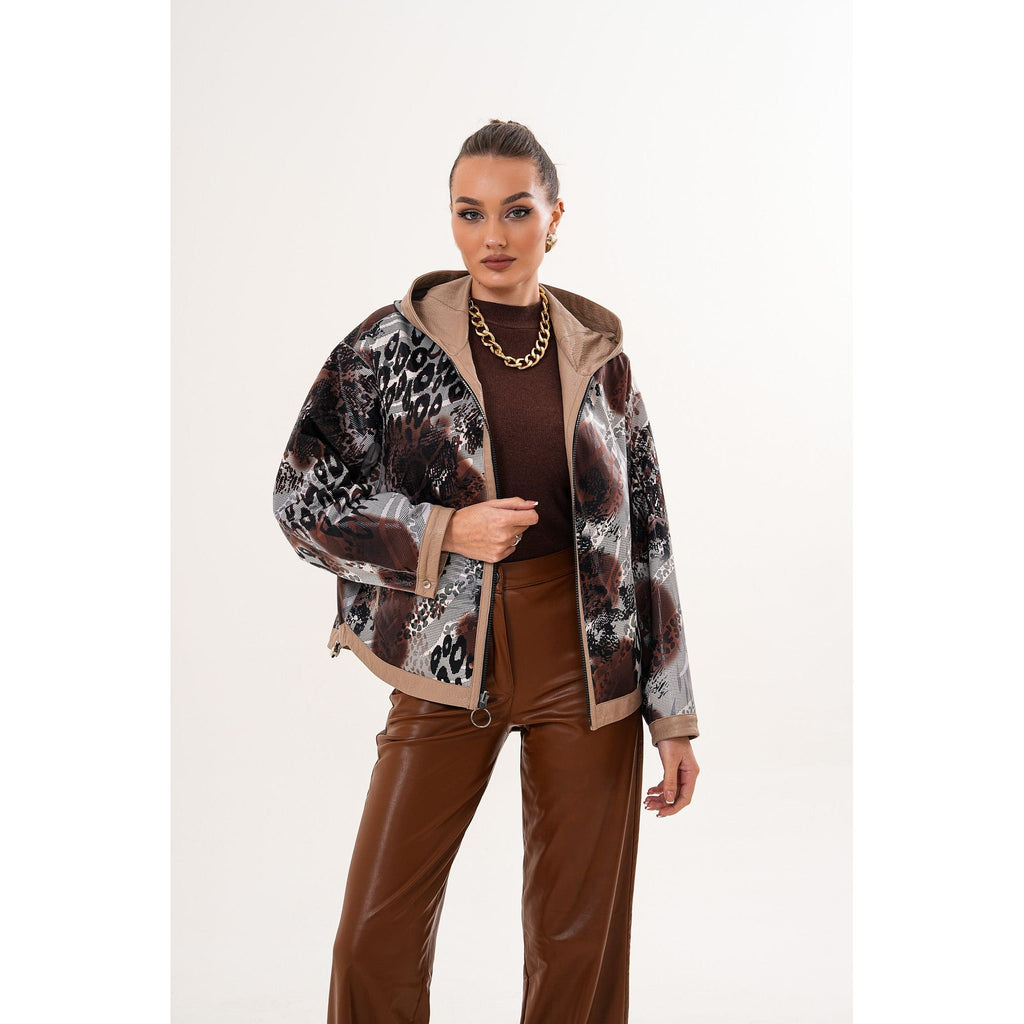 The Calyra Reversible Leather Women Jacket – Taupe
