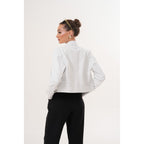 The Elvaris Reversible White Leather Women Jacket