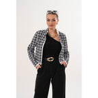 The Elvaris Reversible White Leather Women Jacket