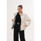 The Velmira Reversible Ivory Leather Women Jacket