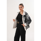 The Velmira Reversible Ivory Leather Women Jacket
