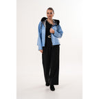 The Velora Sky Blue Reversible Lambskin Women Leather Jacket