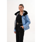 The Velora Sky Blue Reversible Lambskin Women Leather Jacket