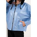 The Velora Sky Blue Reversible Lambskin Women Leather Jacket