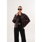 The Elvoria Reversible Burgundy Leather Jacket