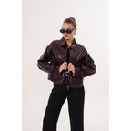 The Elvoria Reversible Burgundy Leather Jacket