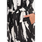 The Prisma Black & White Leather Women Jacket