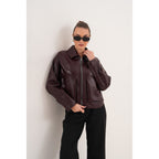 The Elvoria Reversible Burgundy Leather Jacket
