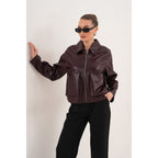 The Elvoria Reversible Burgundy Leather Jacket
