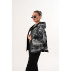 The Calyra Reversible Leather Women Jacket – Black