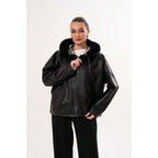 The Velora Black Reversible Lambskin Women Leather Jacket