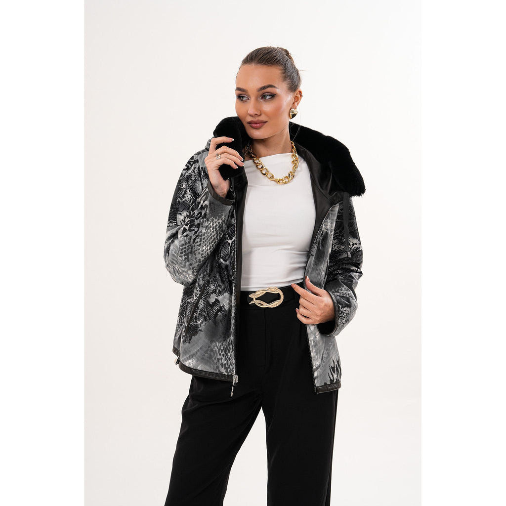 The Velora Black Reversible Lambskin Women Leather Jacket