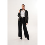 The Ravessa Reversible Black Leather Women Jacket