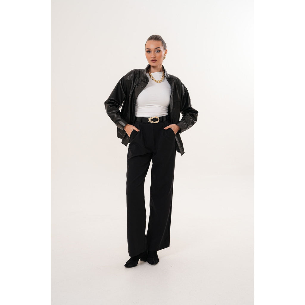 The Ravessa Reversible Black Leather Women Jacket