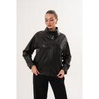 The Ravessa Reversible Black Leather Women Jacket