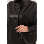 The Ravessa Reversible Black Leather Women Jacket