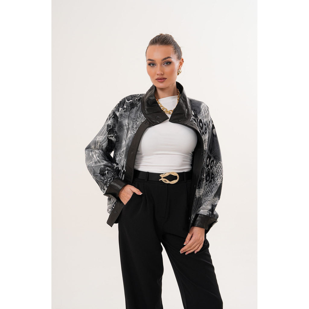 The Ravessa Reversible Black Leather Women Jacket
