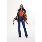 The Mirage Brushstroke Leather Women Jacket