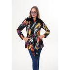 The Mirage Brushstroke Leather Women Jacket