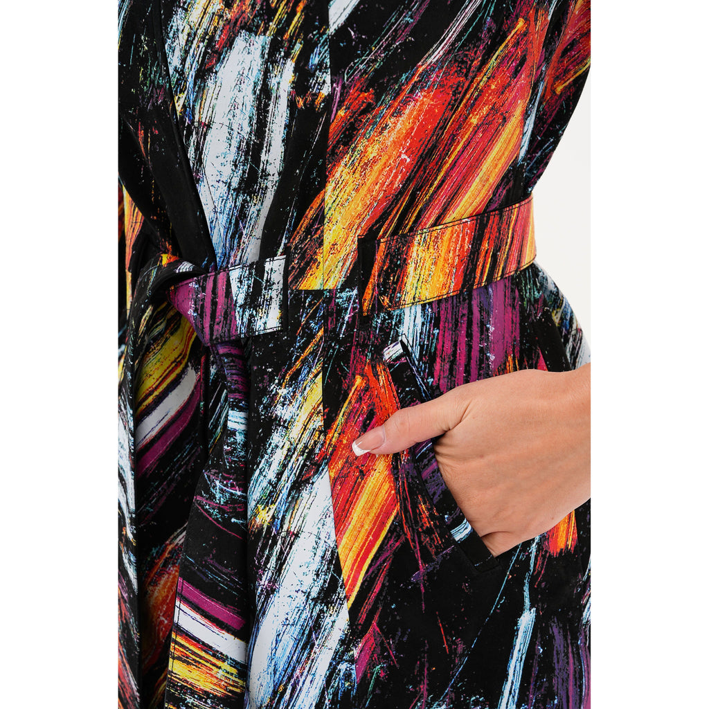 The Mirage Brushstroke Leather Women Jacket