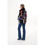 The Mirage Geo Pattern Leather Women Jacket