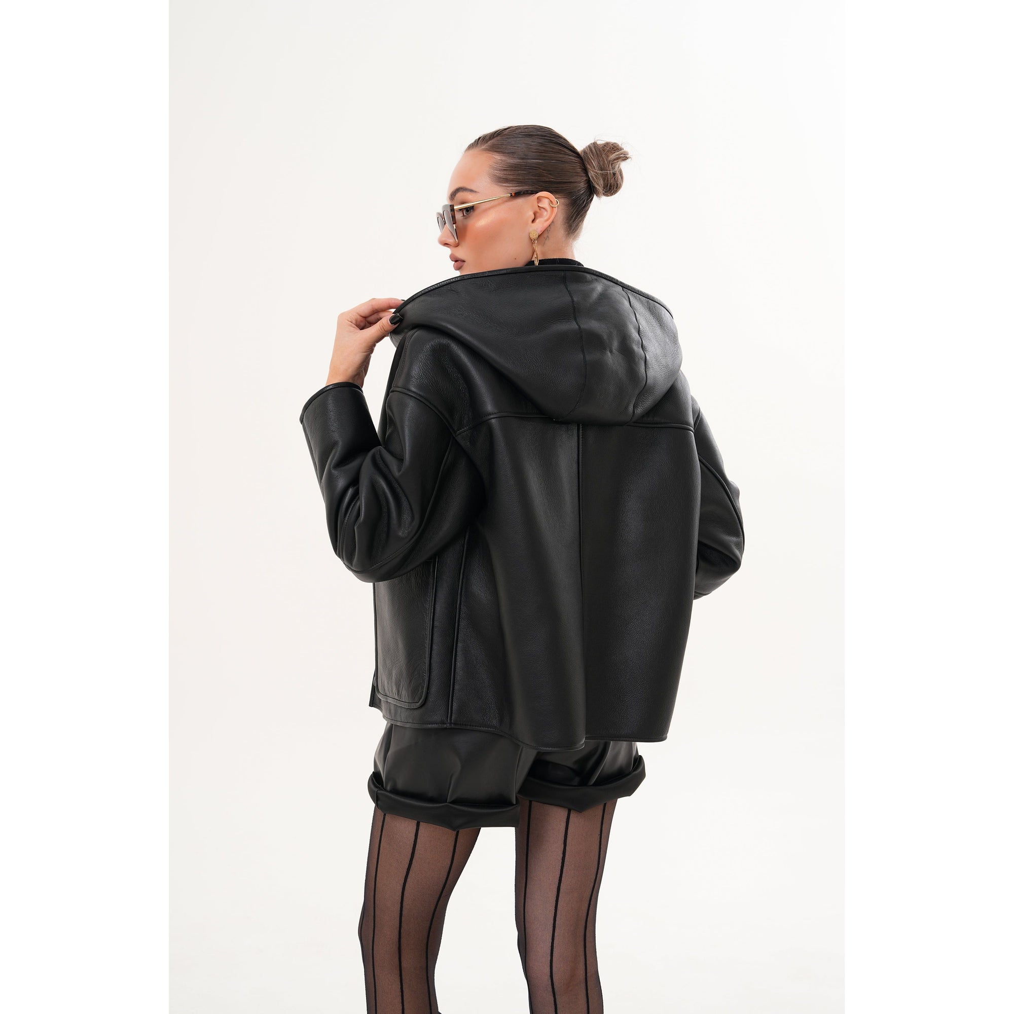 The Felina Black Leather Women Jacket