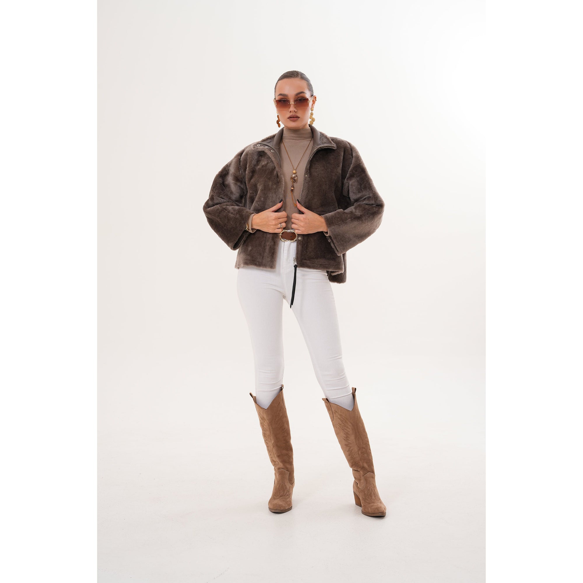 Vinci The Geneva Reversible Shearling Leather Women Jacket
