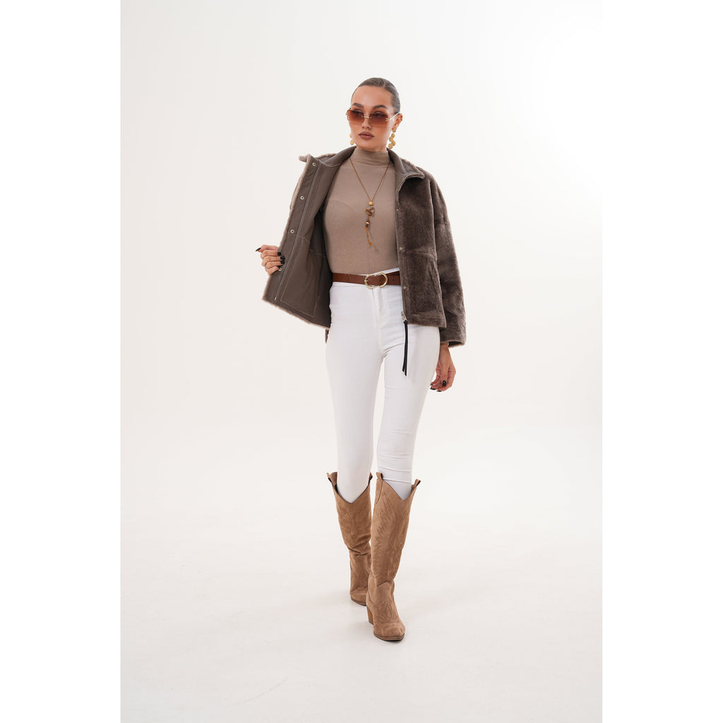 Vinci The Geneva Reversible Shearling Leather Women Jacket