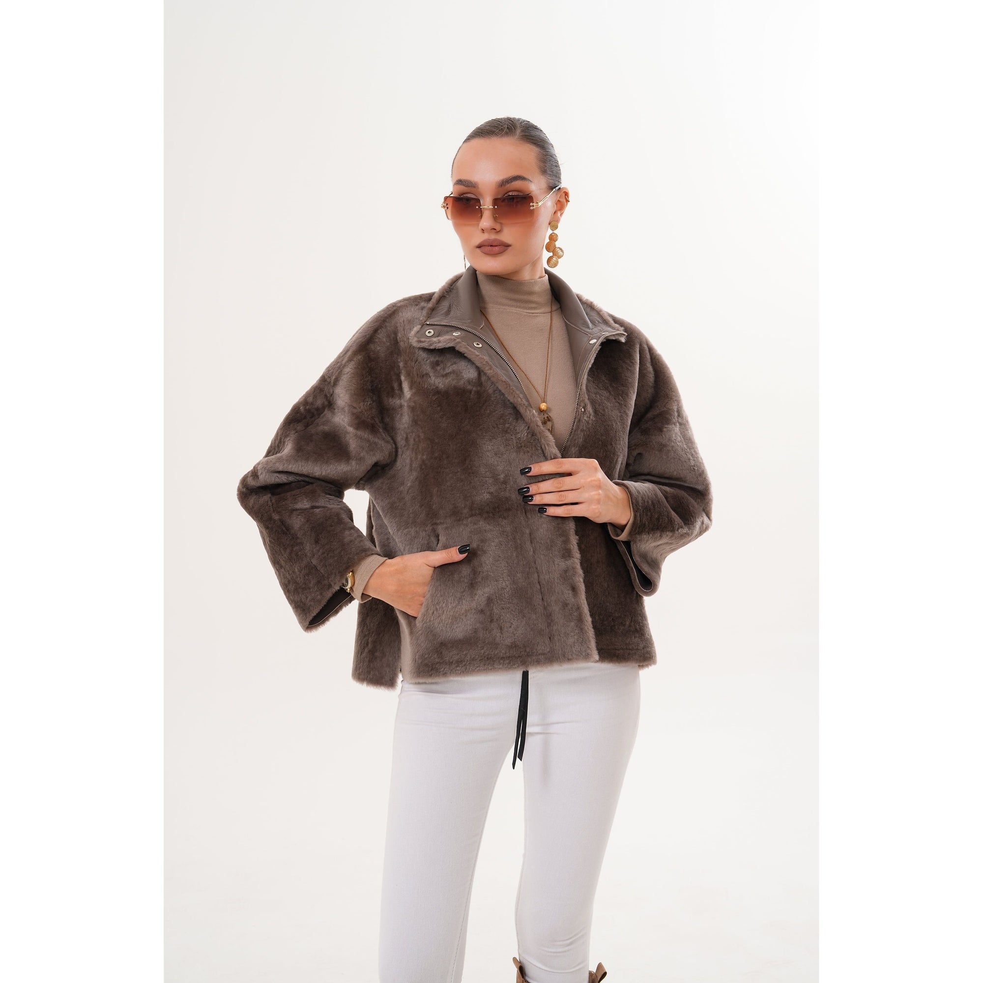 Vinci The Geneva Reversible Shearling Leather Women Jacket