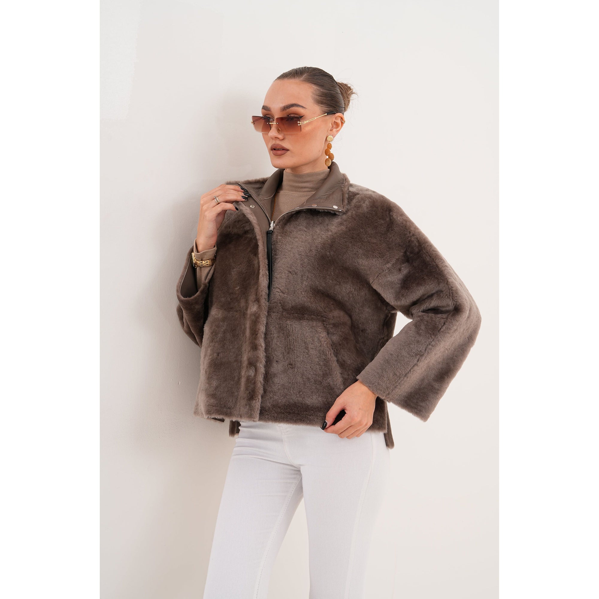 Vinci The Geneva Reversible Shearling Leather Women Jacket