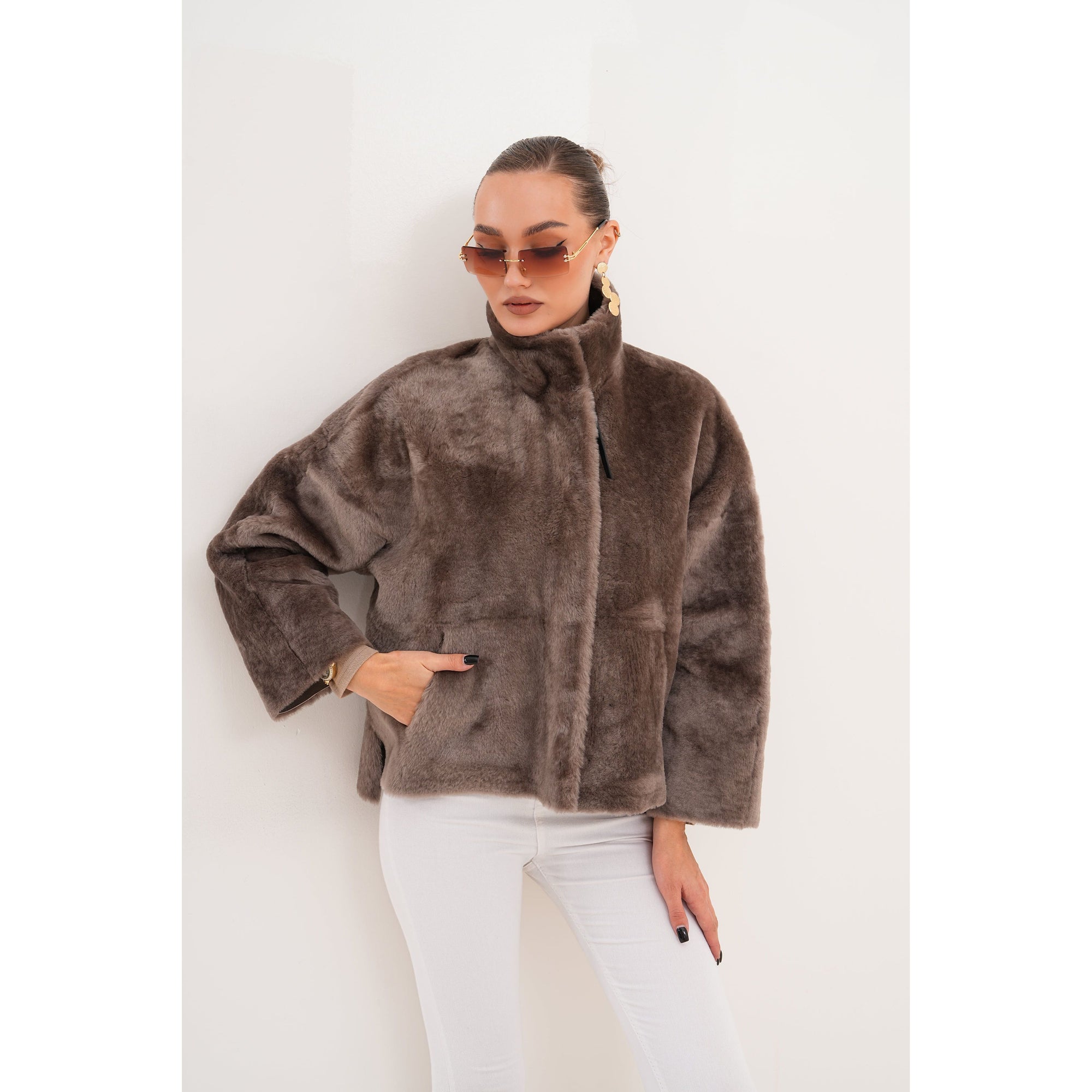 Vinci The Geneva Reversible Shearling Leather Women Jacket