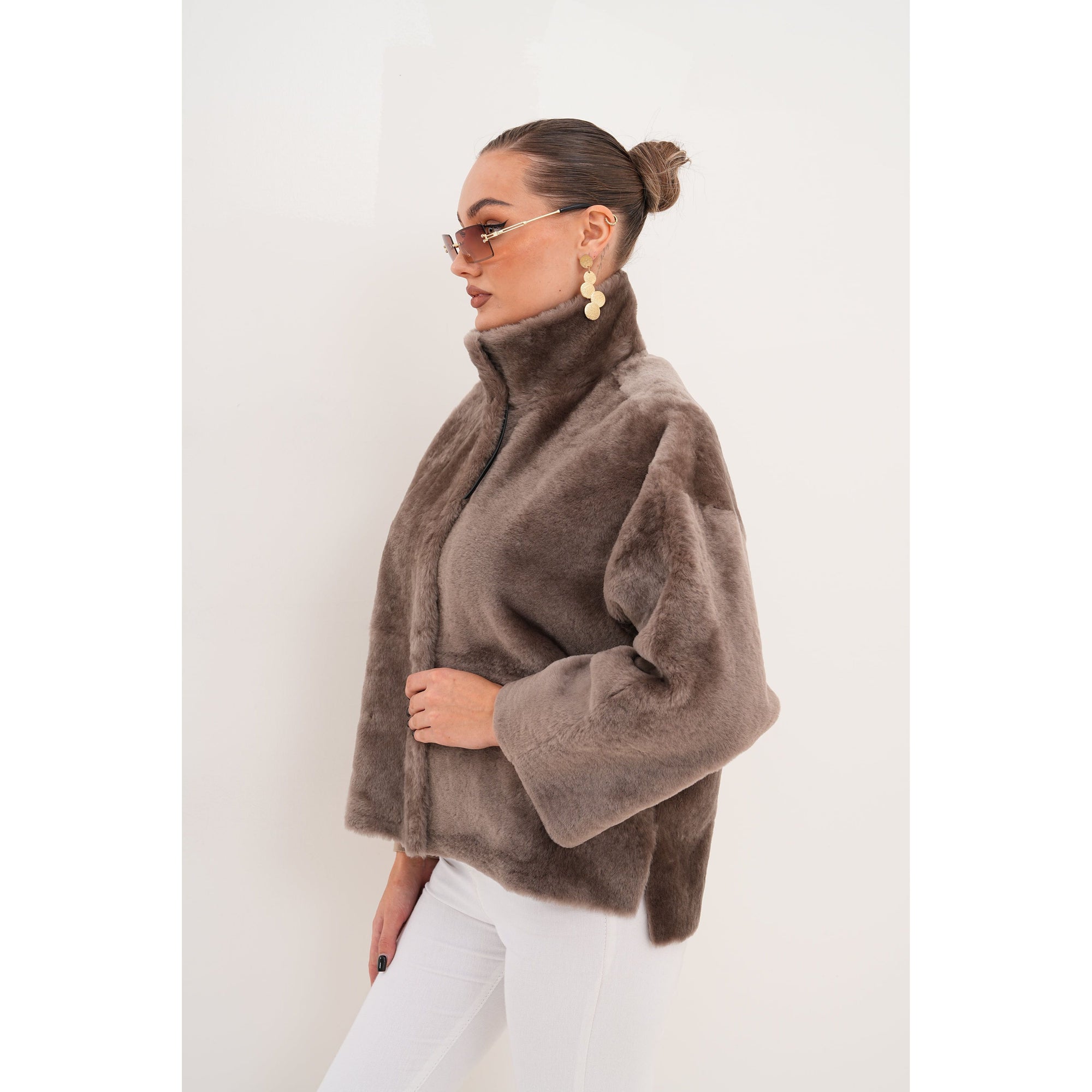 Vinci The Geneva Reversible Shearling Leather Women Jacket