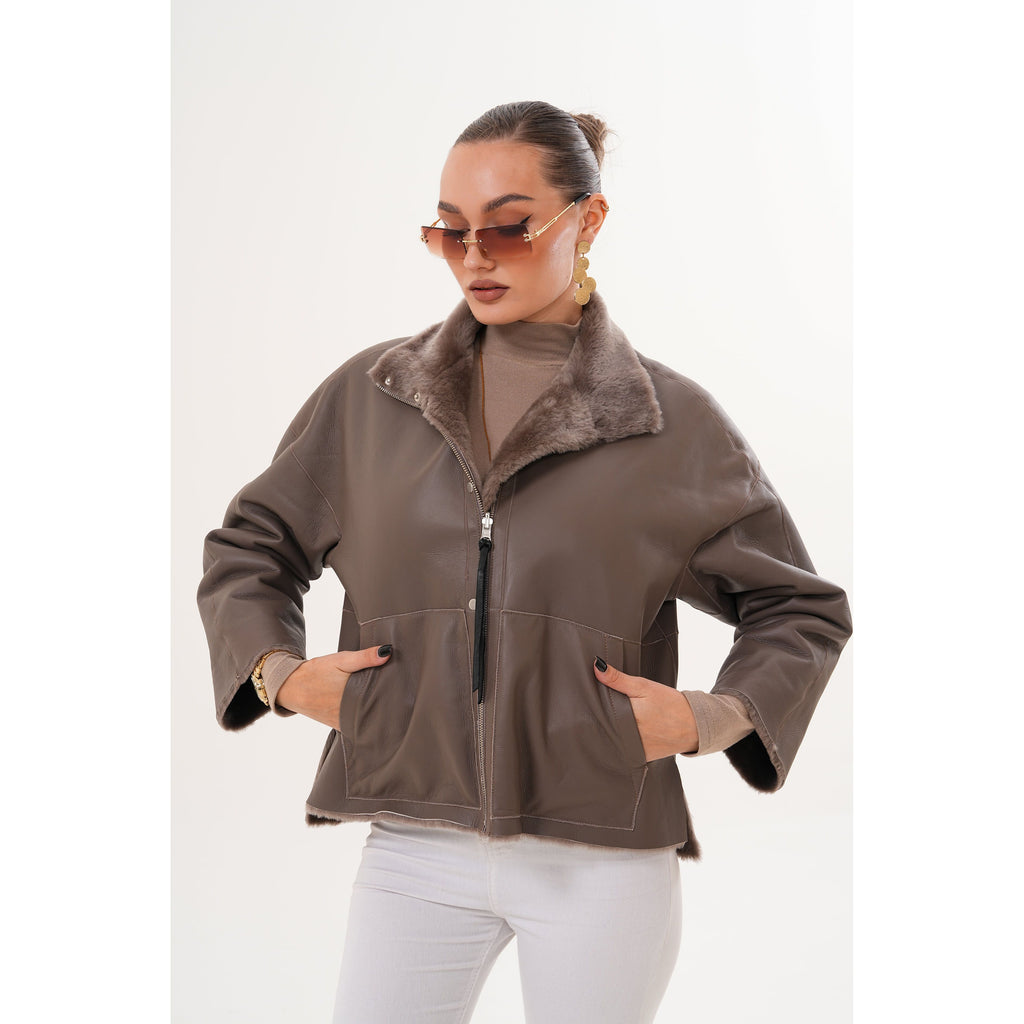 Vinci The Geneva Reversible Shearling Leather Women Jacket