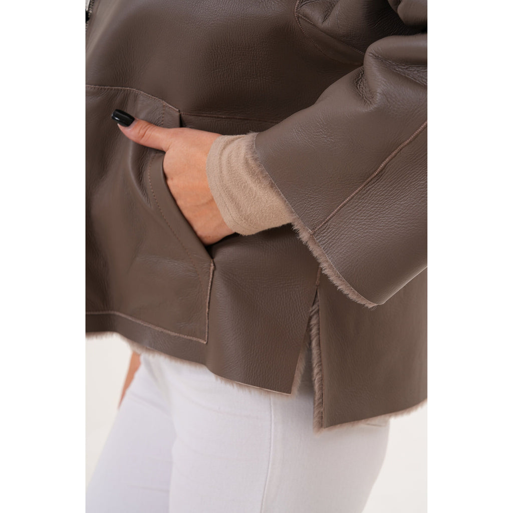 Vinci The Geneva Reversible Shearling Leather Women Jacket