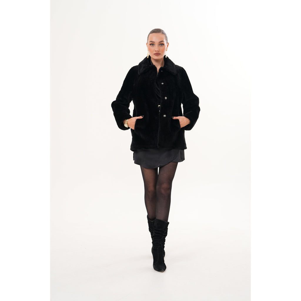 Vinci The Ava Reversible Shearling Leather Women Jacket