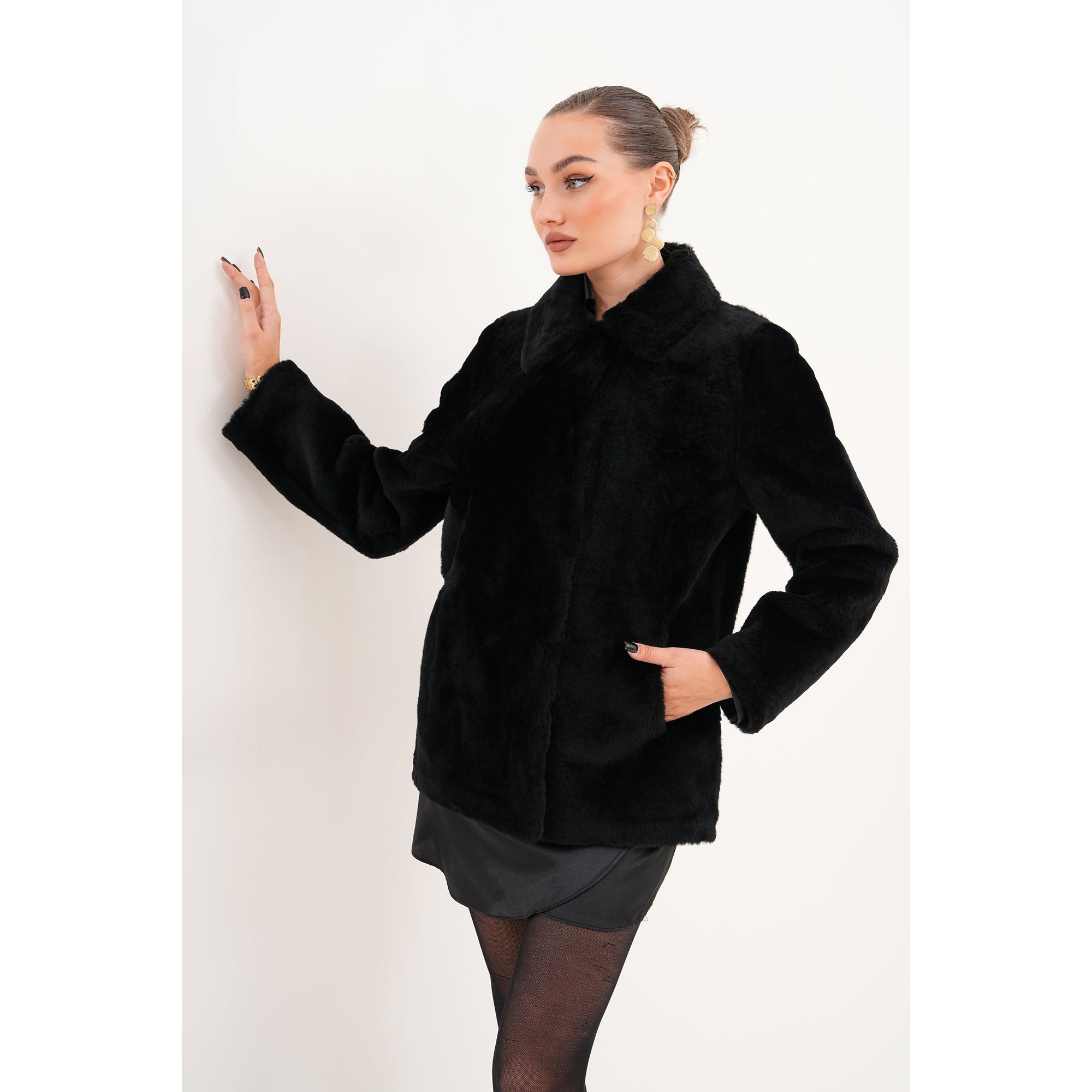 Vinci The Ava Reversible Shearling Leather Women Jacket