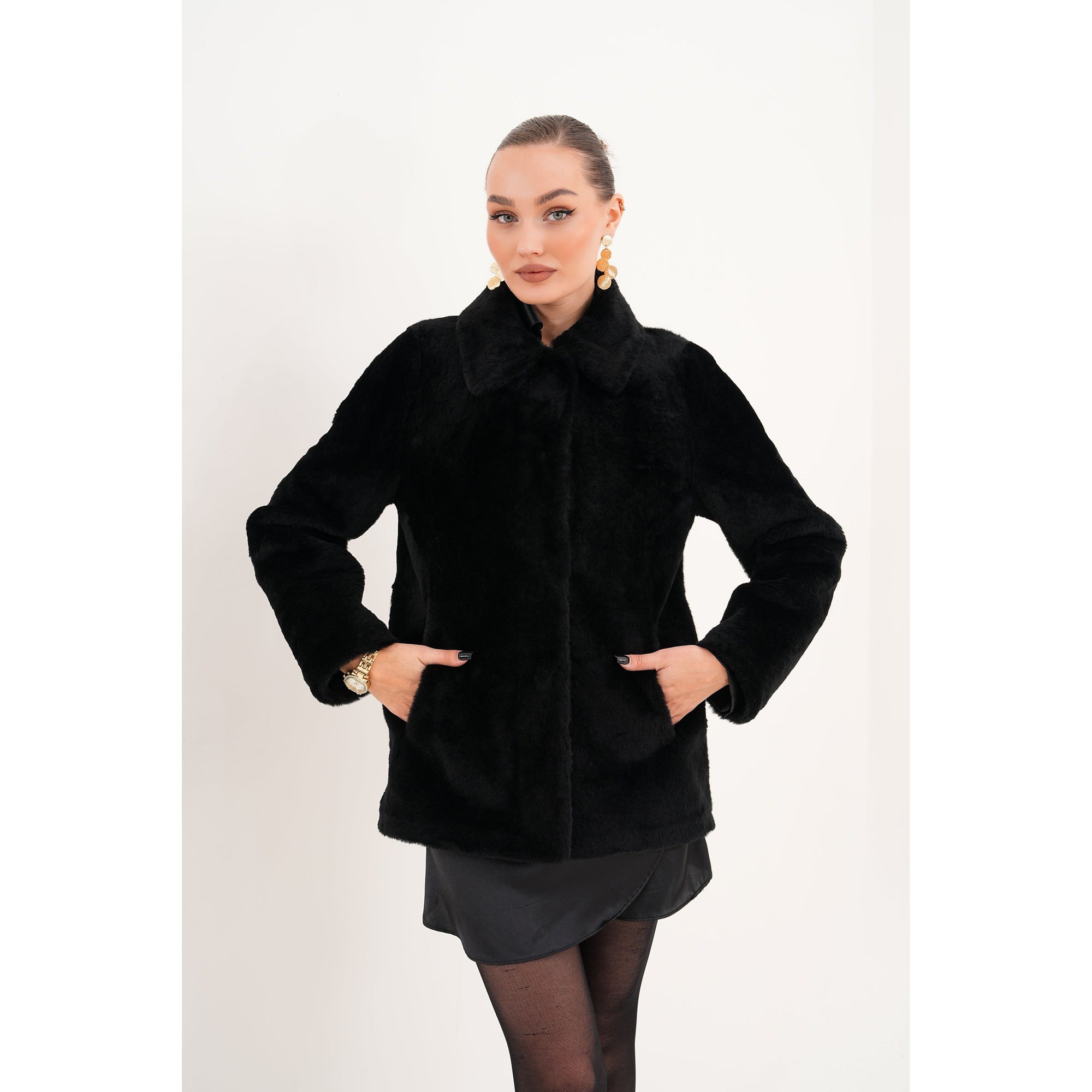 Vinci The Ava Reversible Shearling Leather Women Jacket
